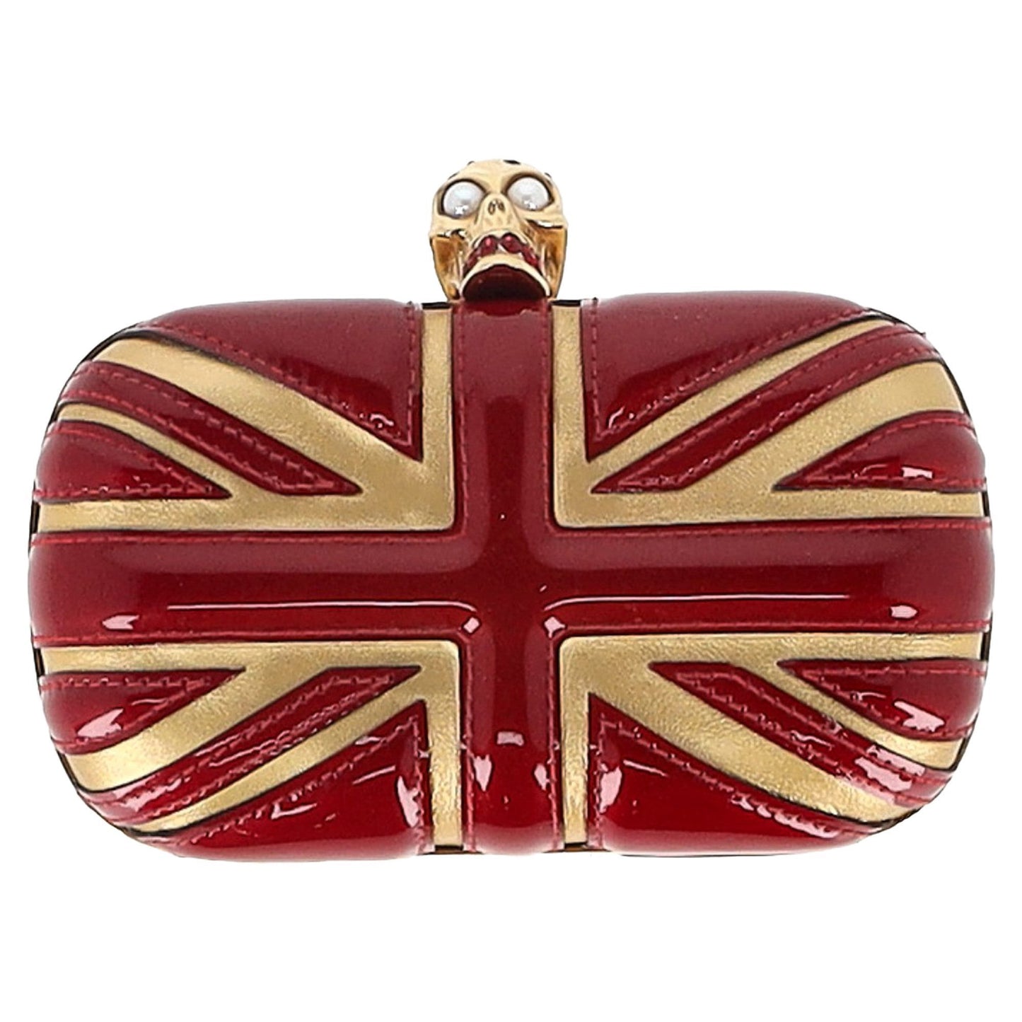 Alexander McQueen skull box clutch bag