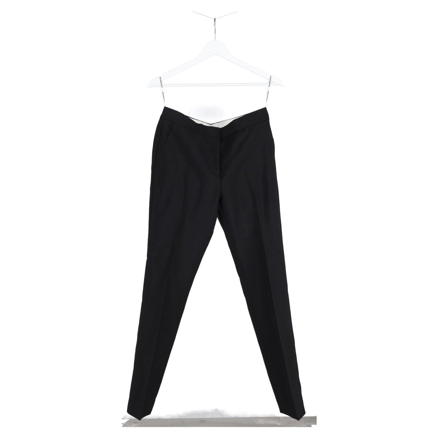 Burberry London Straight-Leg Tailored Trousers in Black Wool