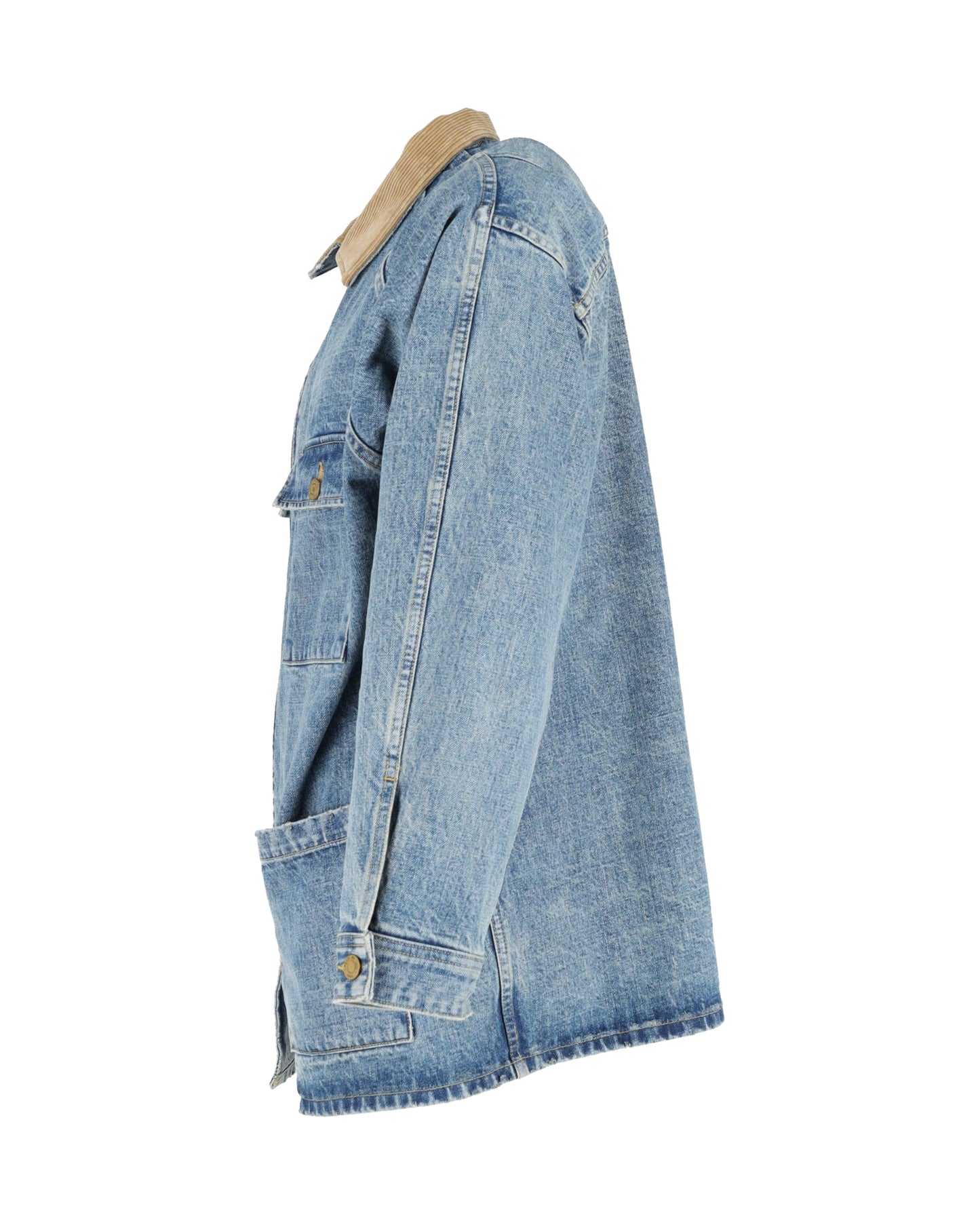 Fear Of God vintage selvedge denim long trucker jacket