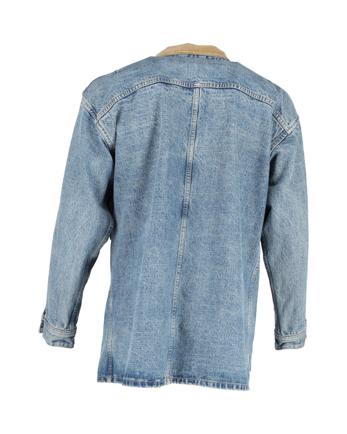 Fear Of God vintage selvedge denim long trucker jacket