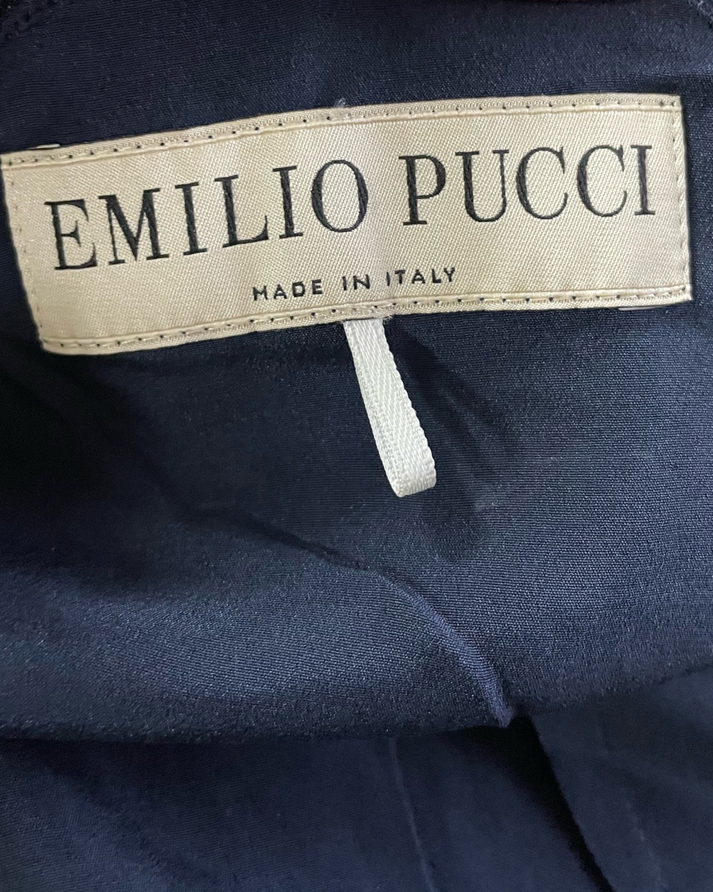 Emilio Pucci shoulder lace mini dress