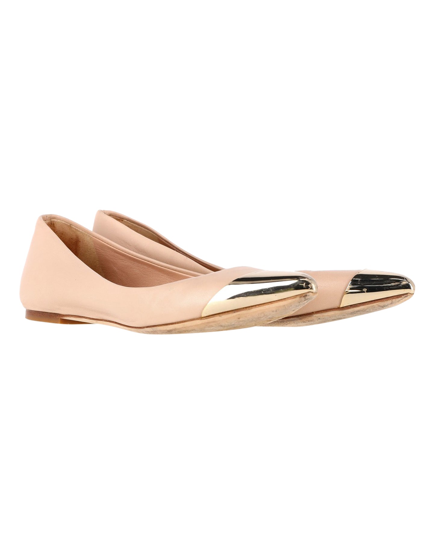 Christian Dior gold tip ballet flats
