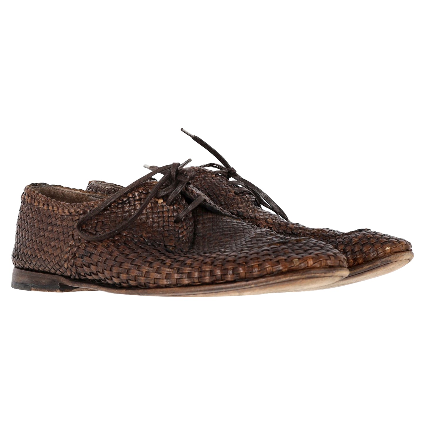 Dolce & Gabbana lace-up woven derby shoes