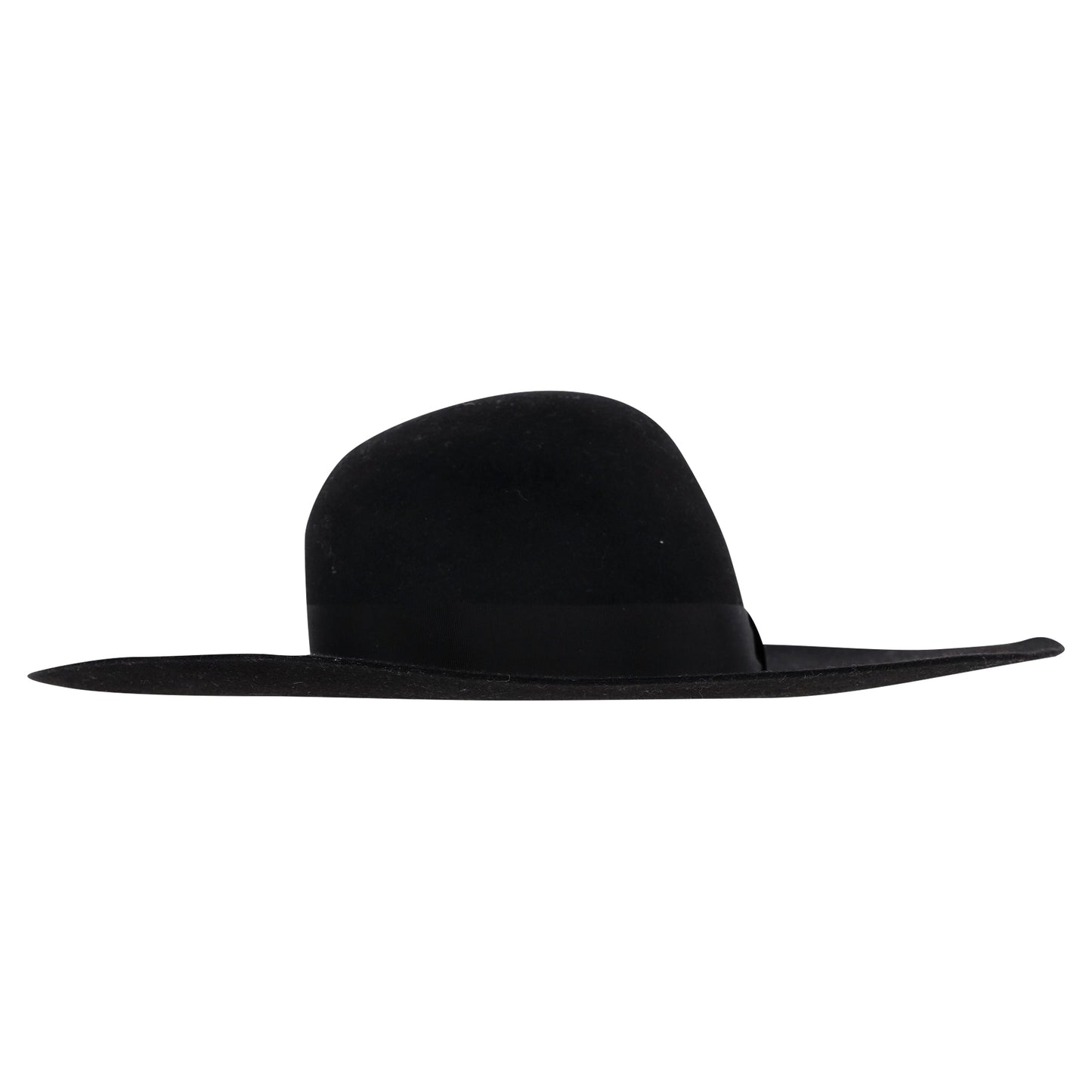 Saint Laurent Ribbon Band Flat Brim Hat