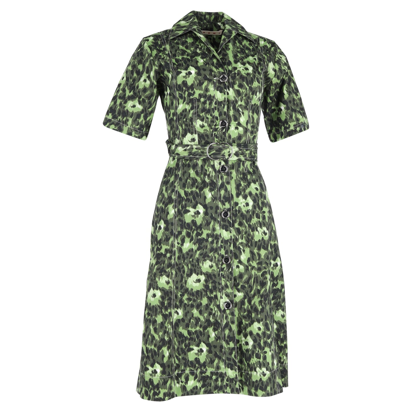 Marni floral shirt dress