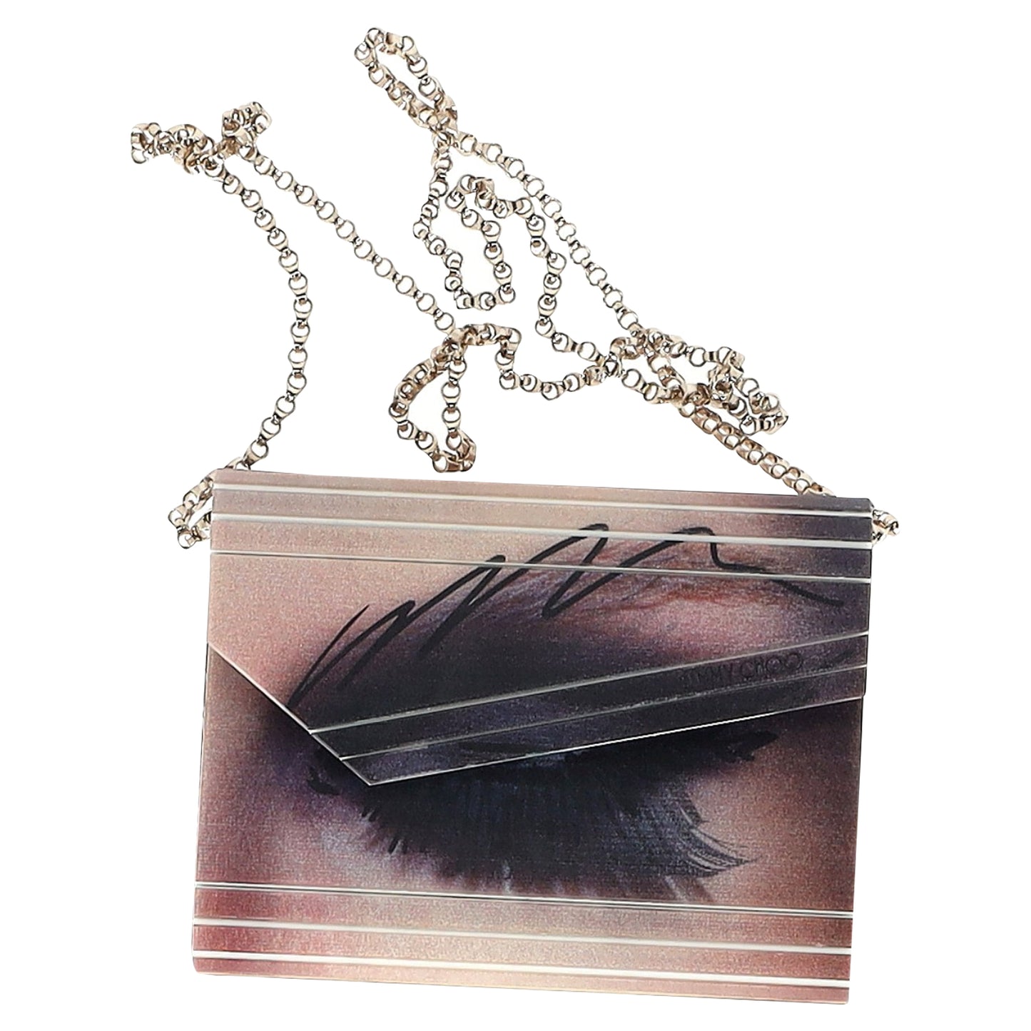 Jimmy Choo printed candy clutch
