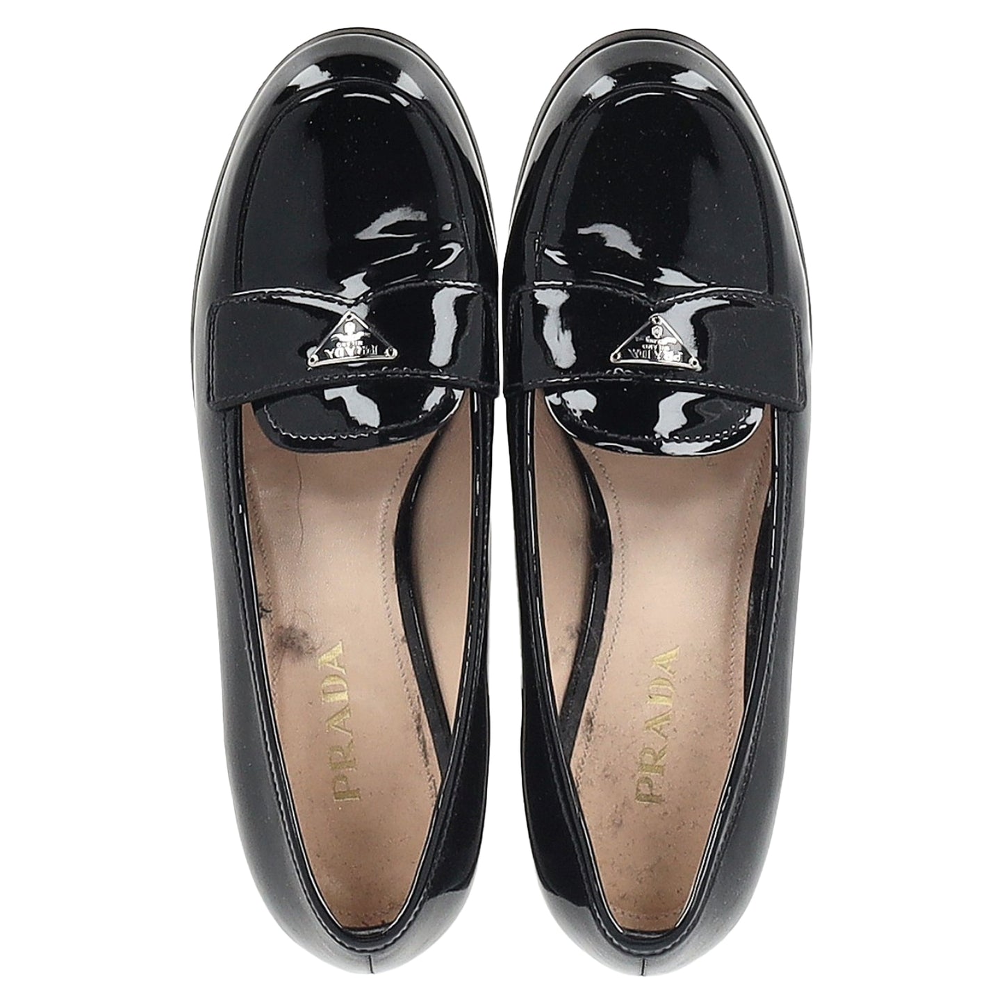 Prada logo plaque loafer