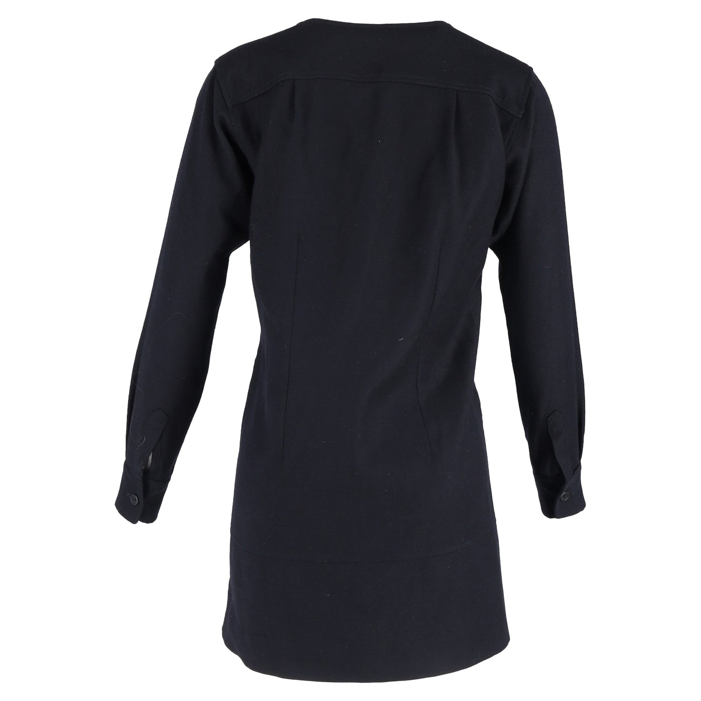 Isabel Marant Étoile Mini Long Sleeve Dress in Navy Blue Wool