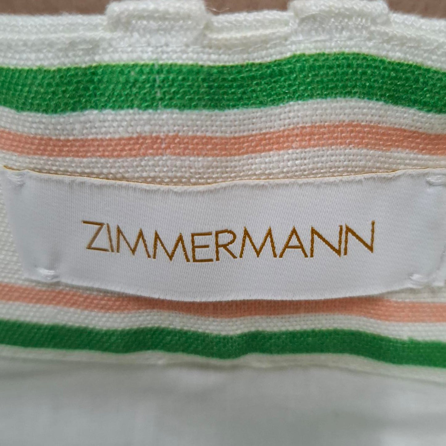 Zimmermann Belted Printed Shorts in Multicolor Linen