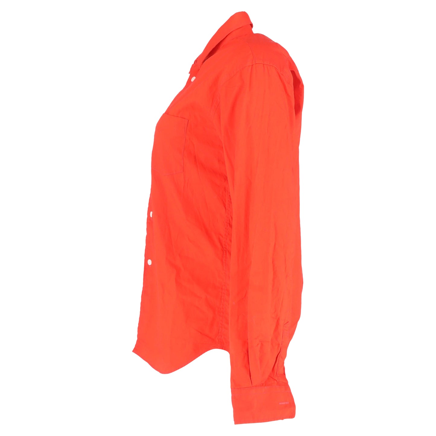 Comme Des Garçons Boys Print Long Sleeve Shirt in Orange Cotton