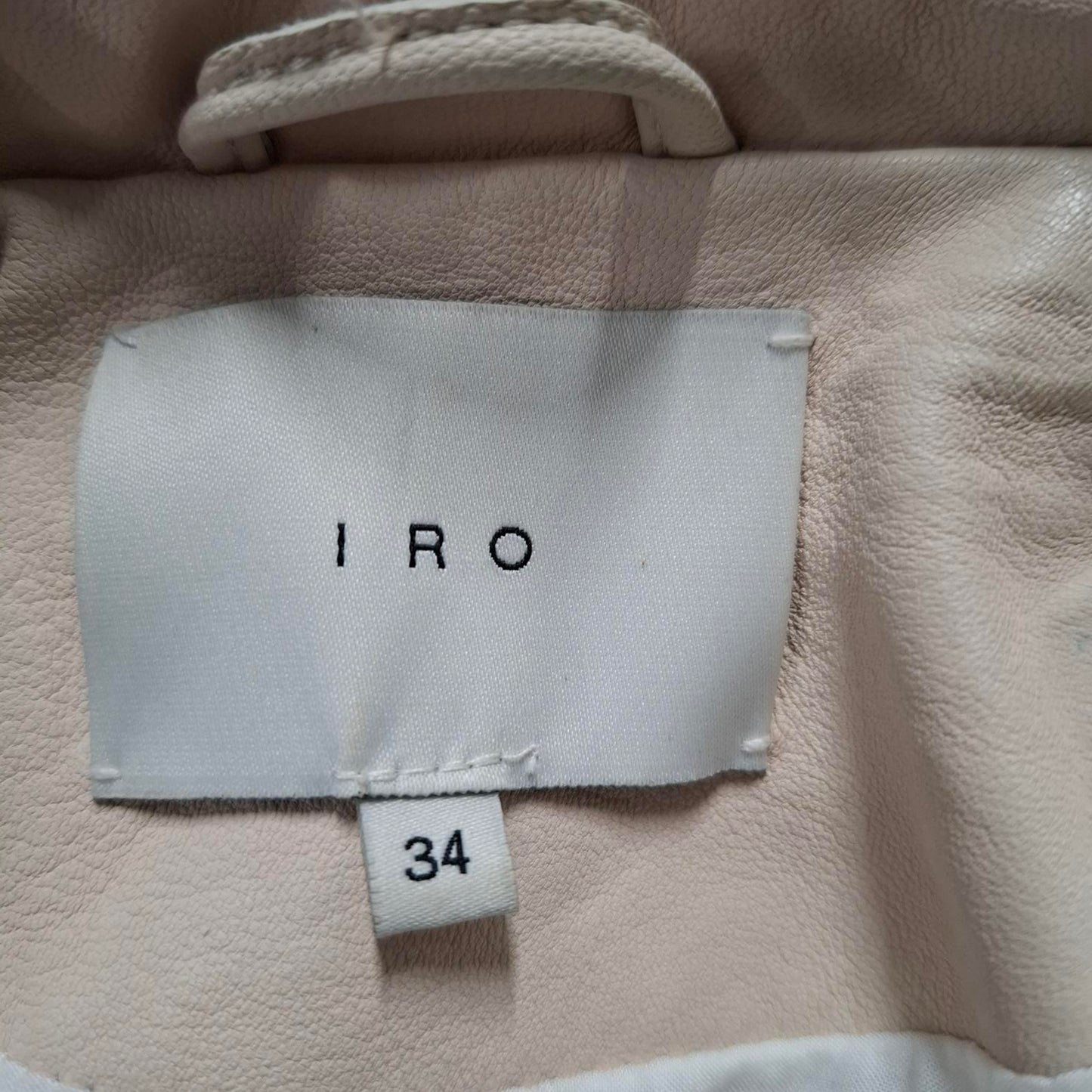 Iro Newhan Zipped Biker Jacket in Pink Leather