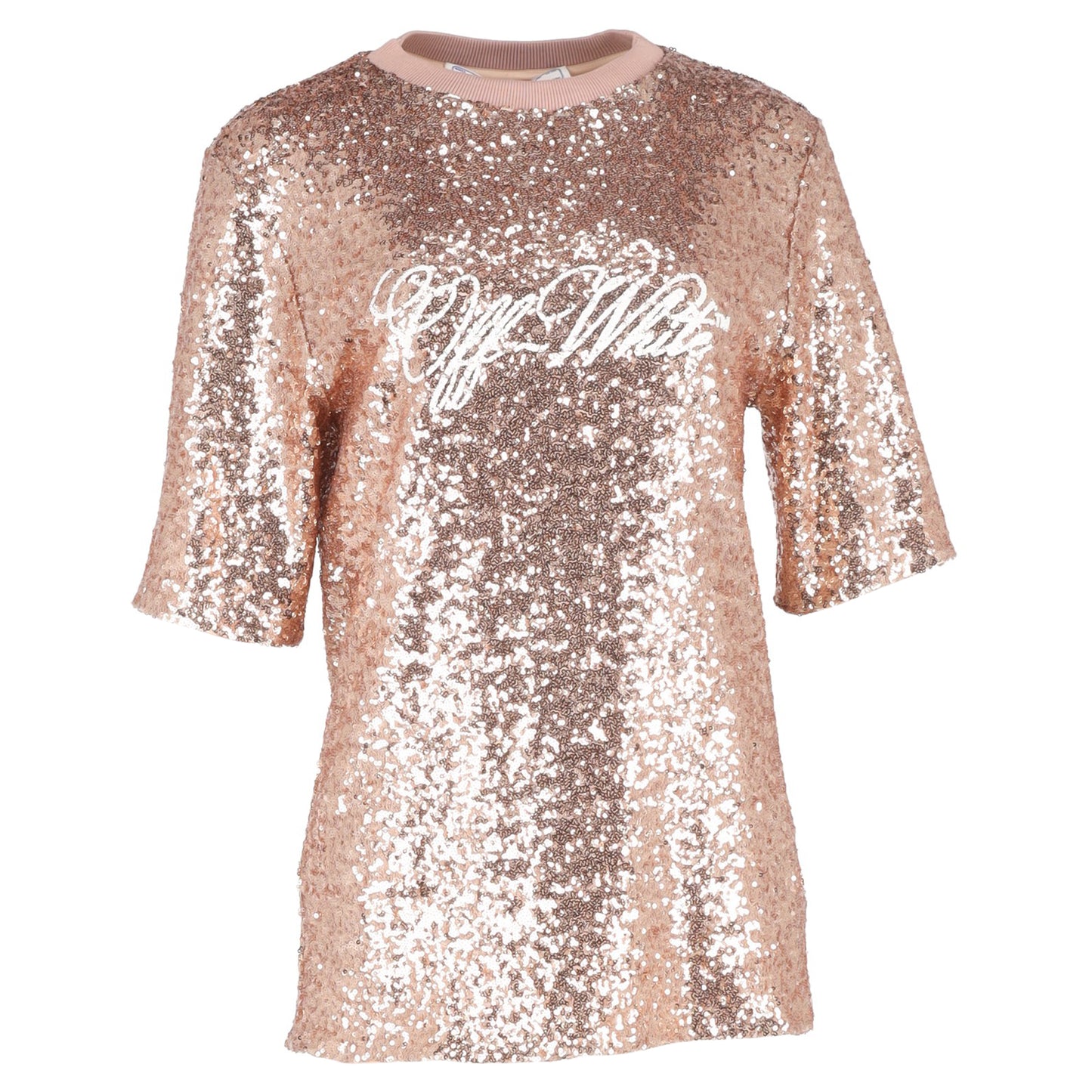 Off-White logo sequined t-shirt