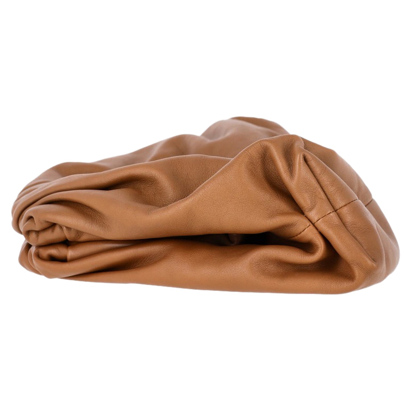 Bottega Veneta brown calfskin leather pouch