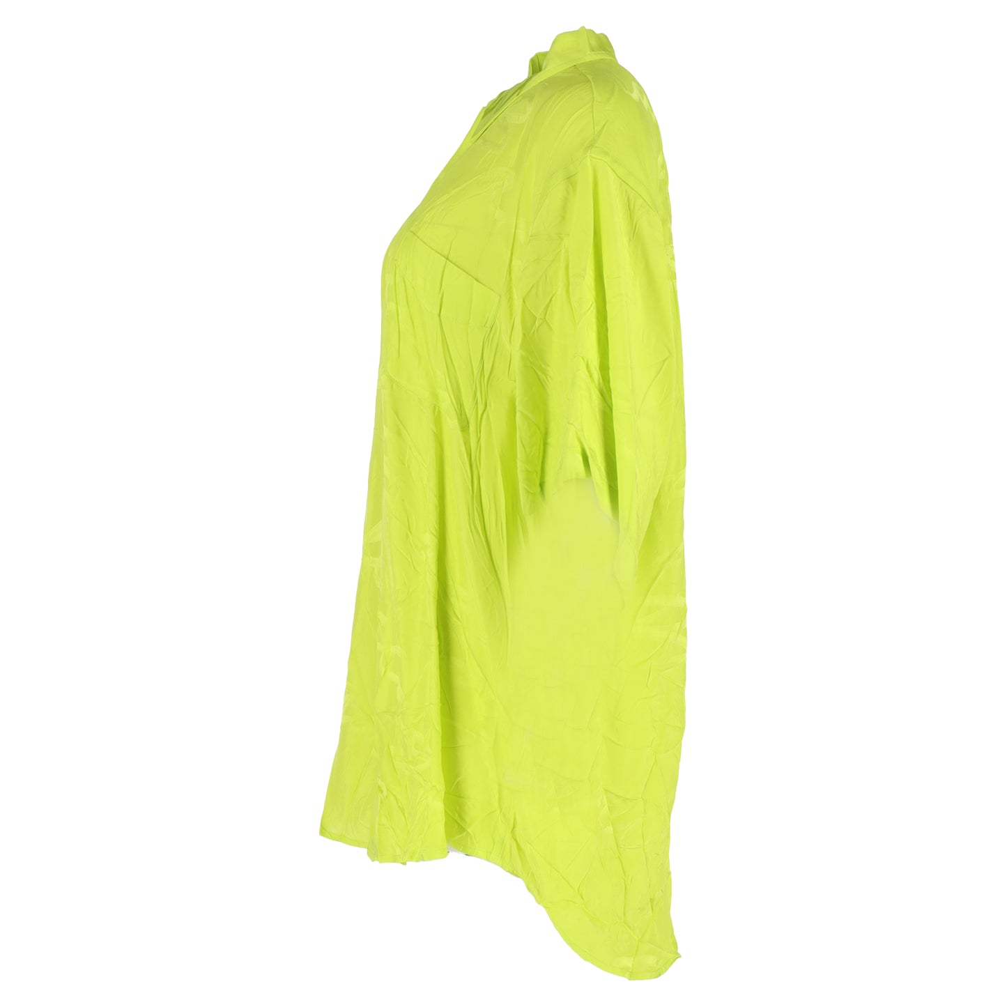Balenciaga Handwritten Minimal Shirt in Neon Green Viscose