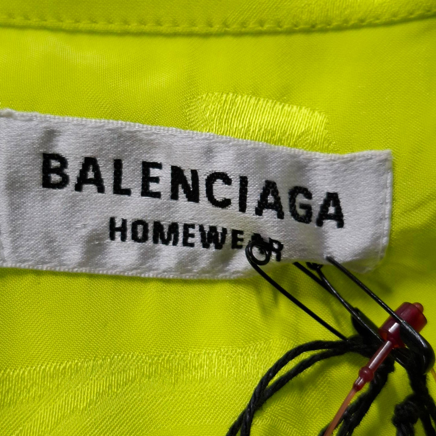 Balenciaga Handwritten Minimal Shirt in Neon Green Viscose