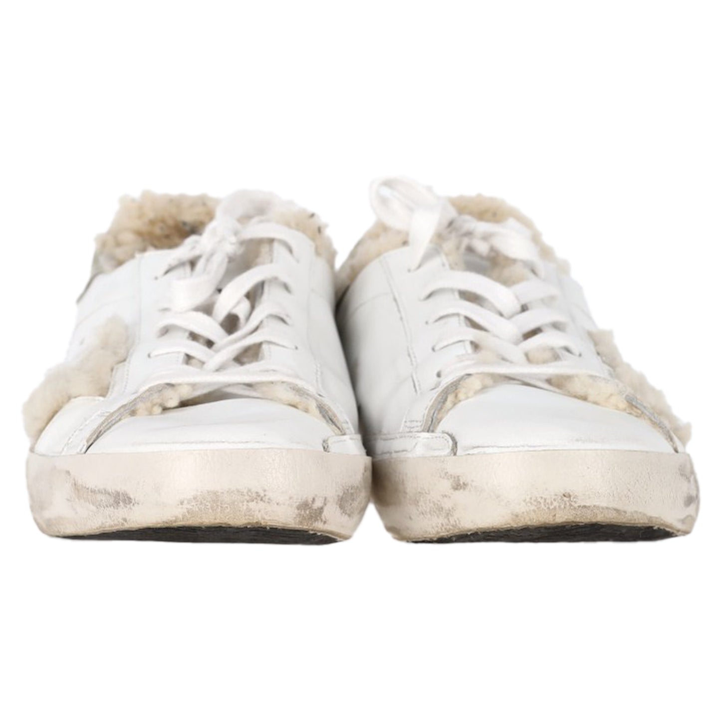 Golden Goose shearling-lined distressed sneakers