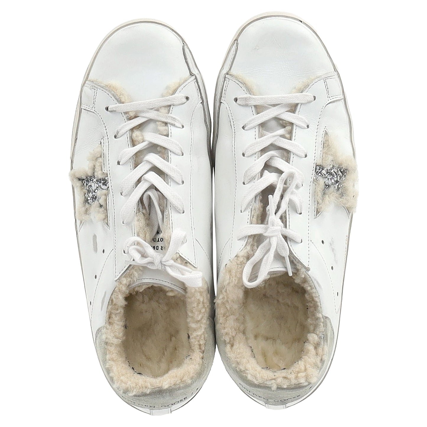 Golden Goose shearling-lined distressed sneakers