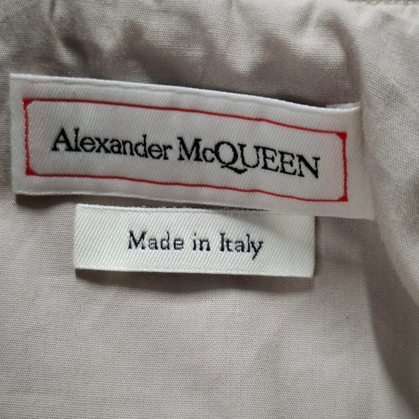 Alexander McQueen Half-sleeved Zip-up Jacket In Ecru Cotton