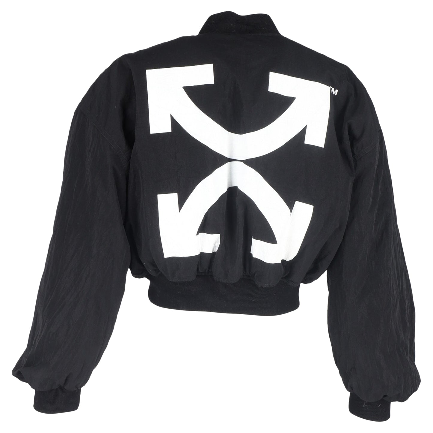 Off-White zipped cropped bomber jacket