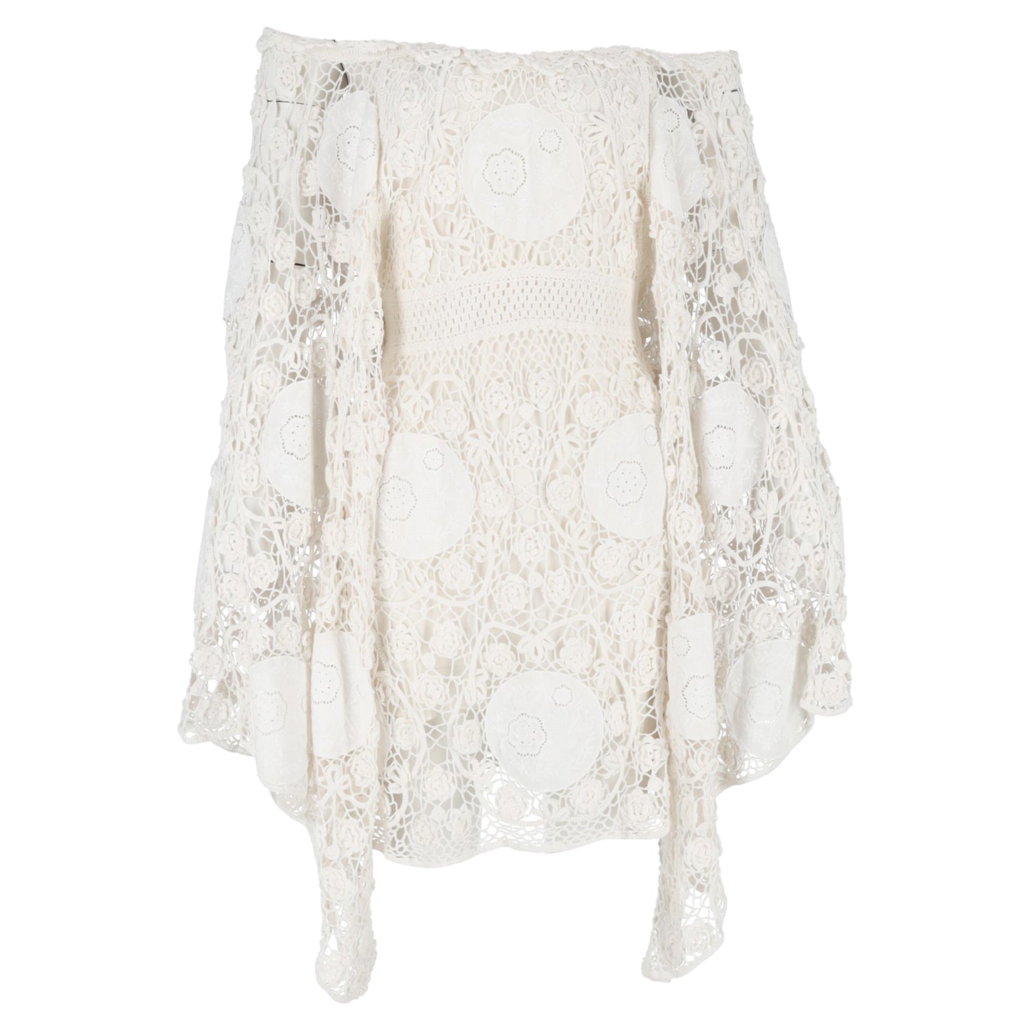 Chloé shoulder crocheted mini dress