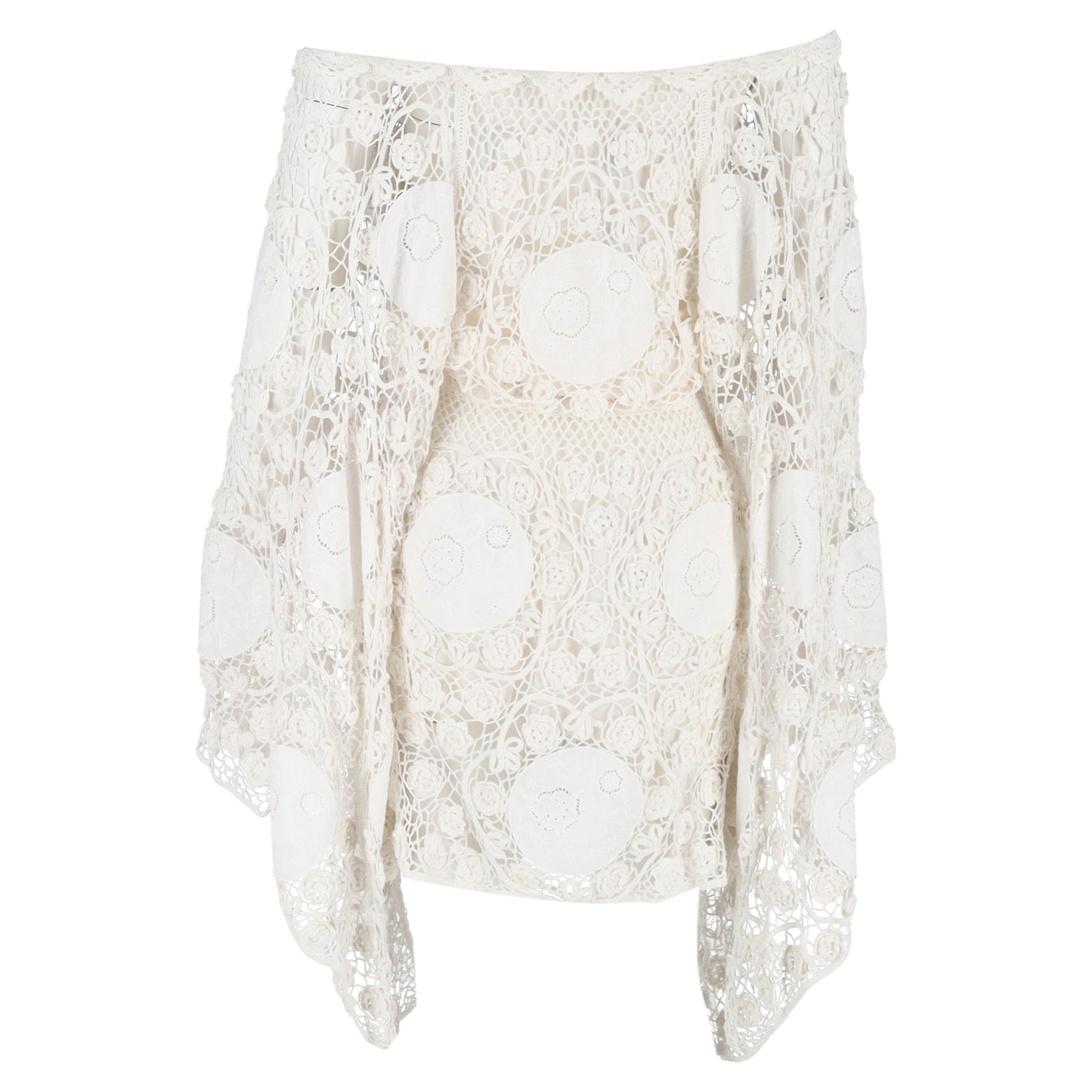 Chloé shoulder crocheted mini dress