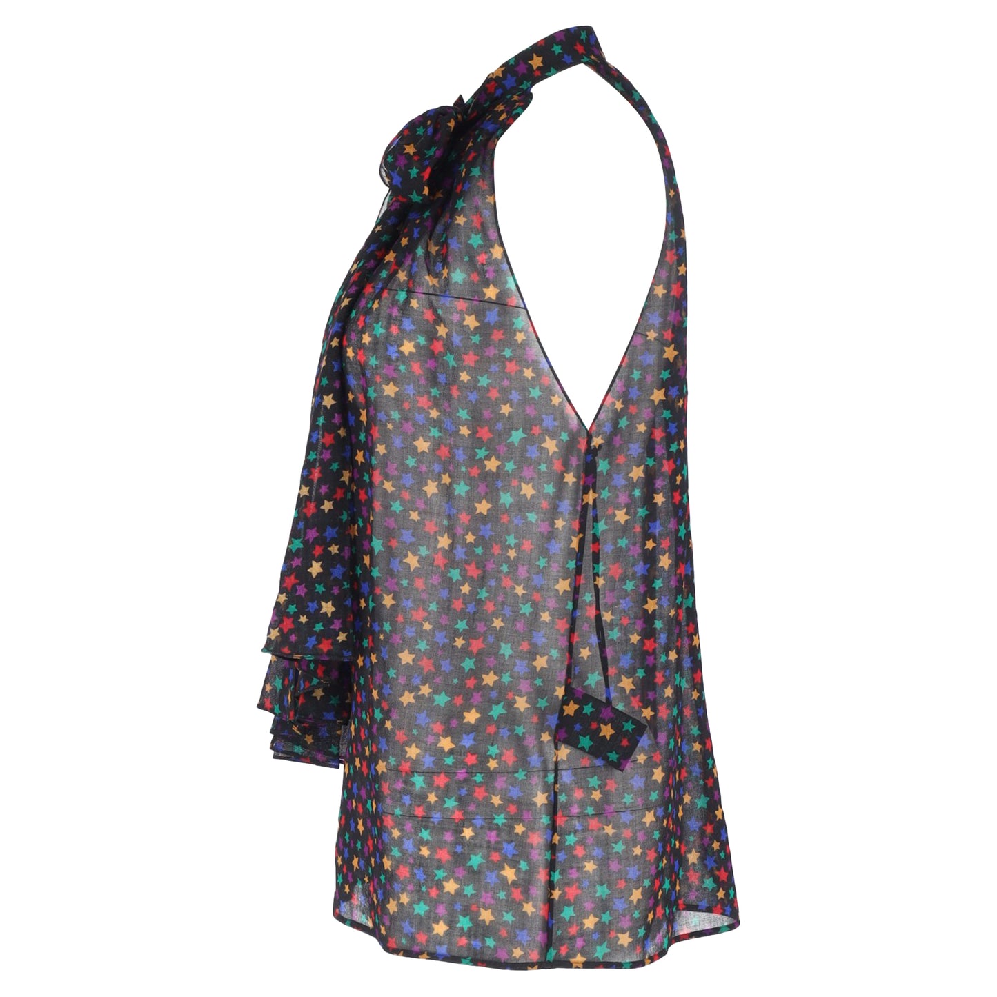 Saint Laurent print bow detail blouse