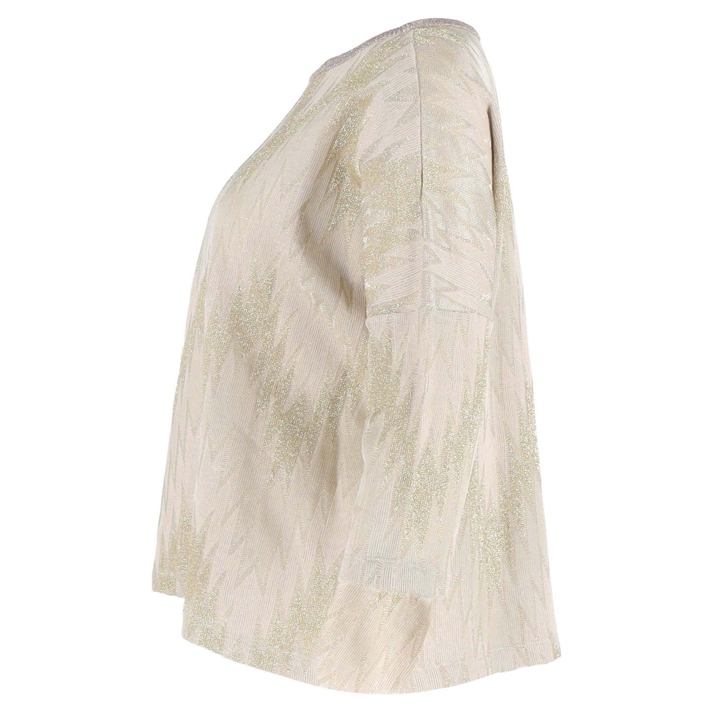 Missoni neckline quarter sleeve top