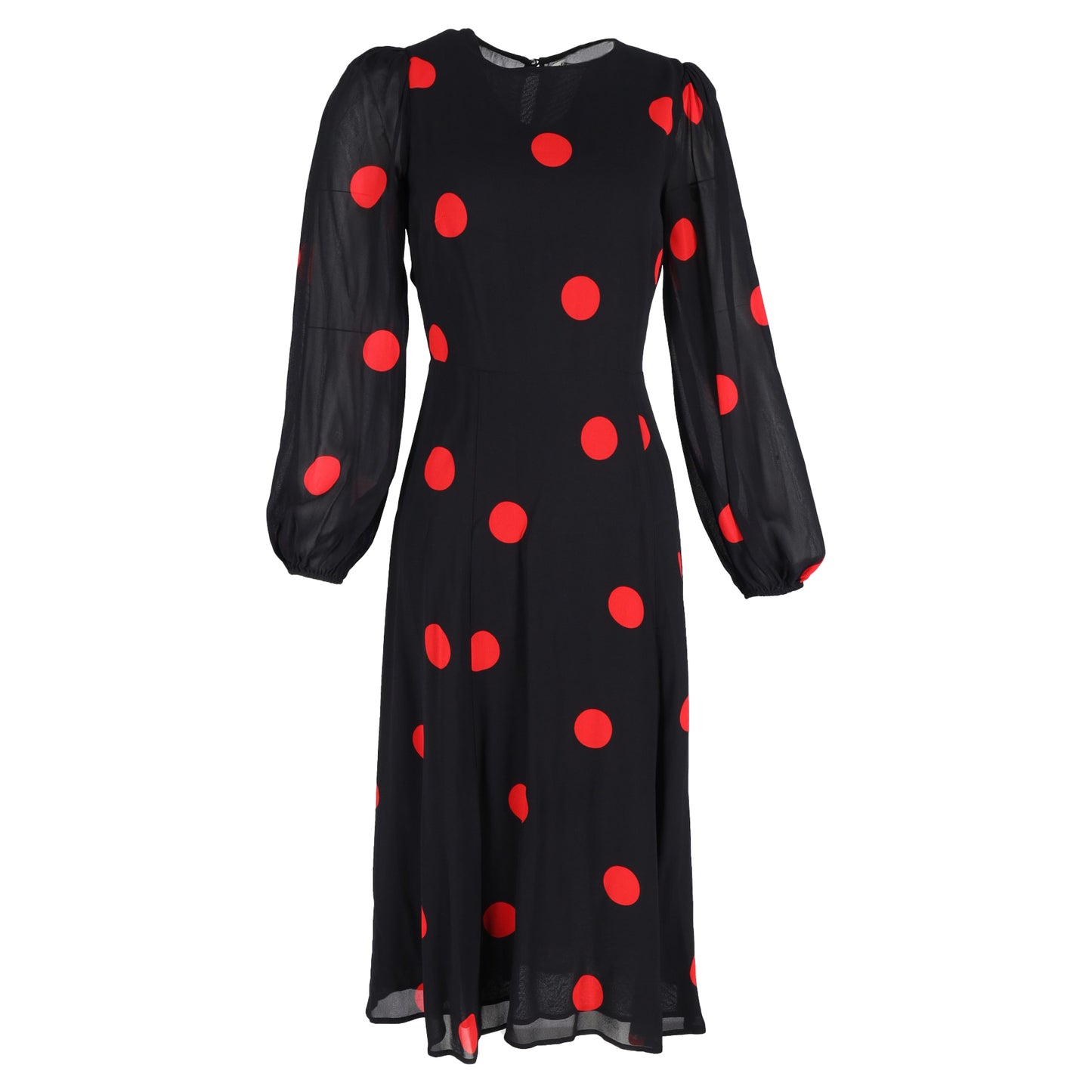 Reformation dot crepe midi dress