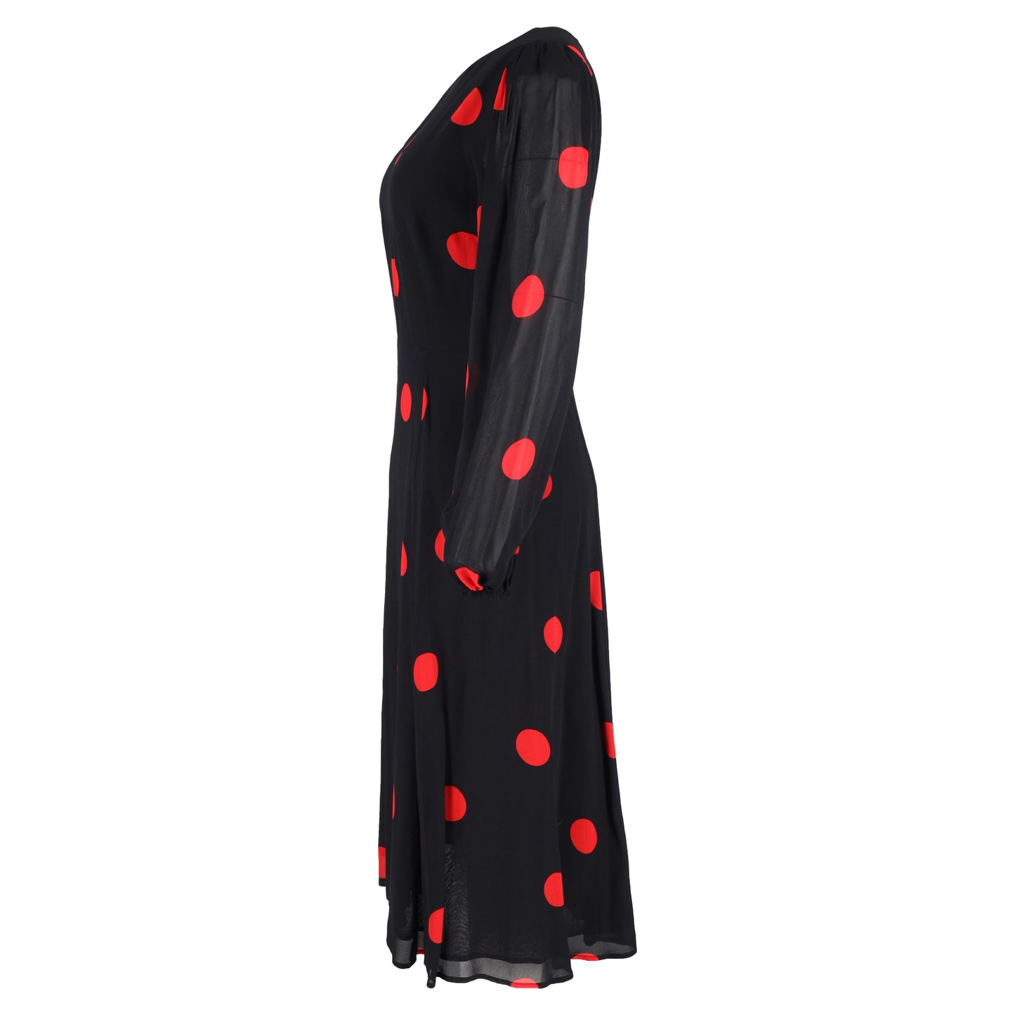 Reformation dot crepe midi dress