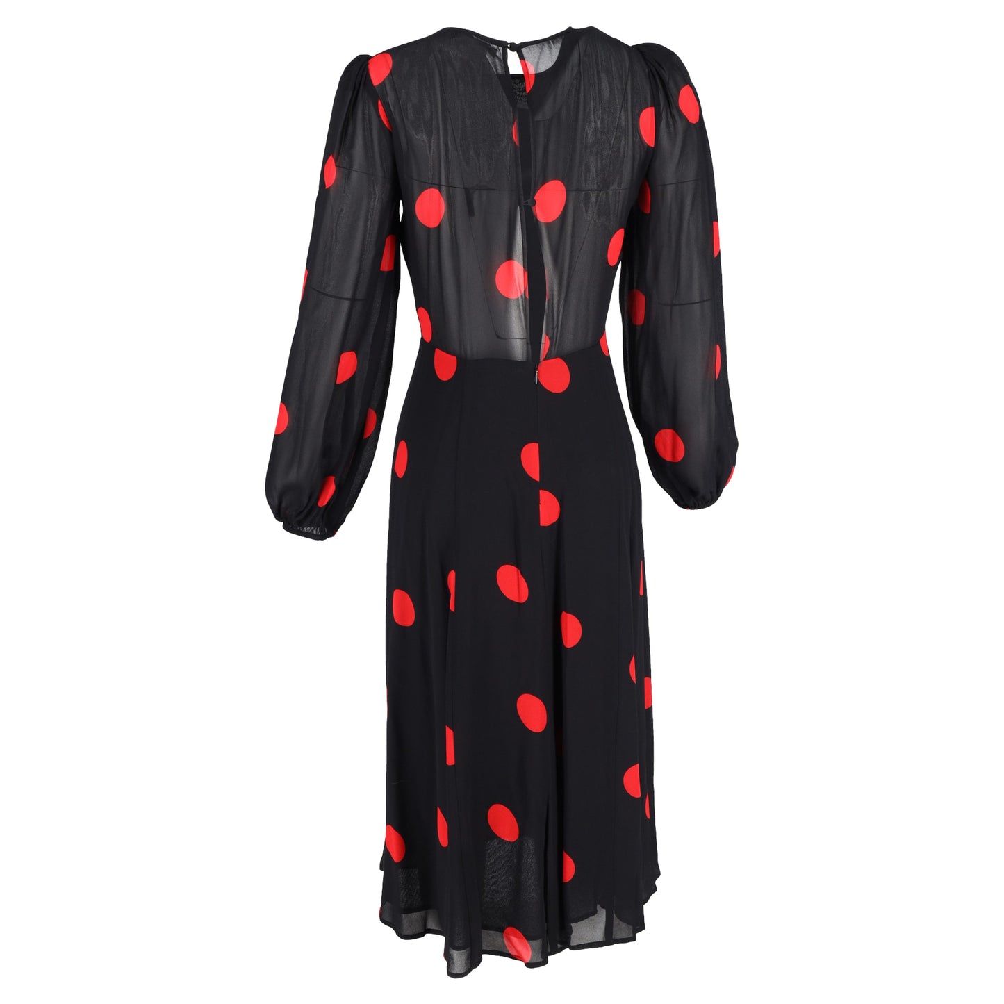 Reformation dot crepe midi dress