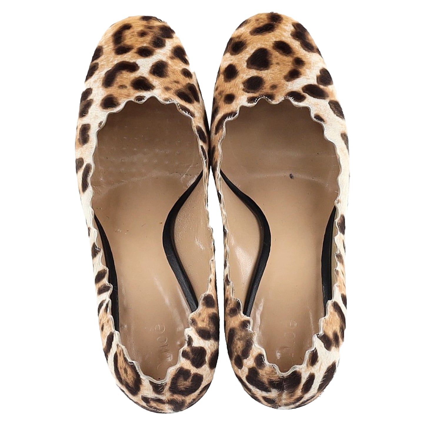 Chloé Leopard Scallop Pumps