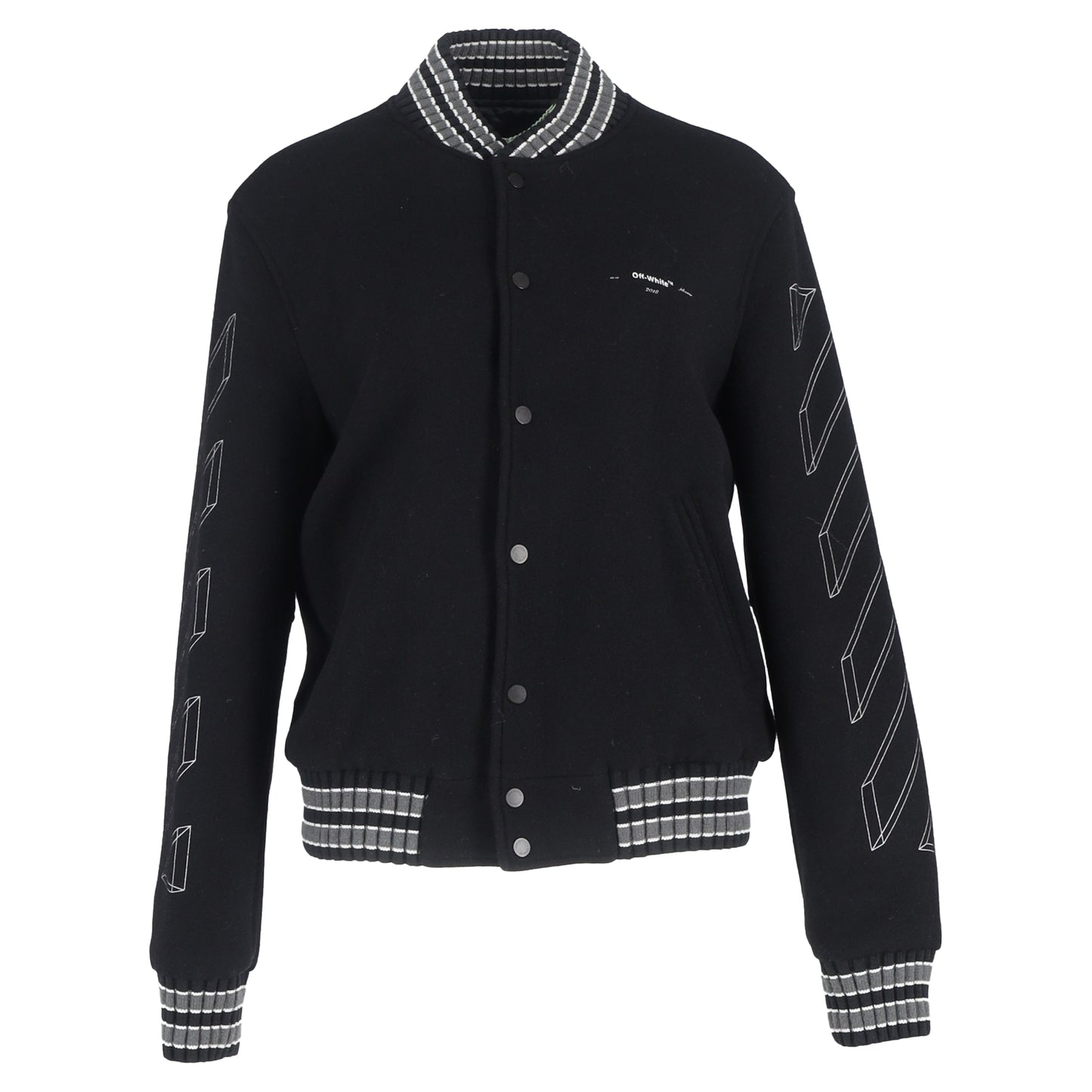 Off-White lin skinny varsity jacket