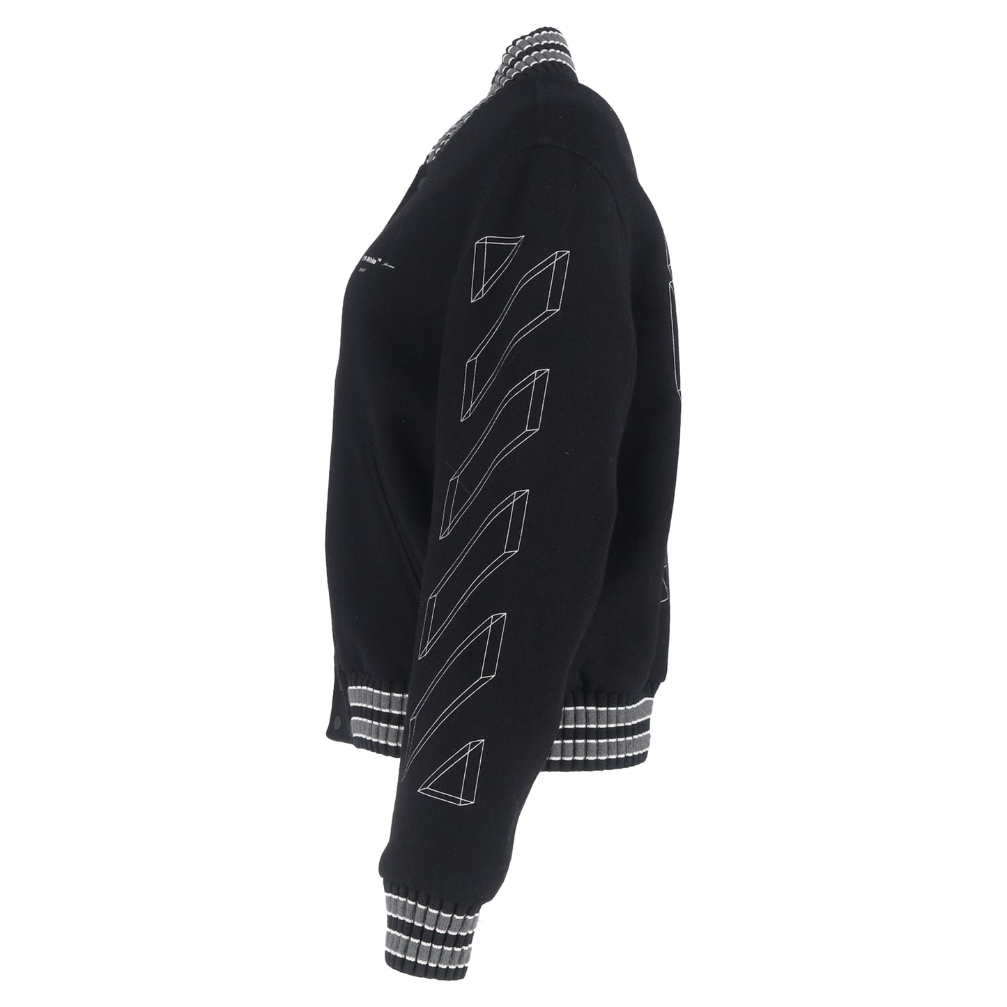 Off-White lin skinny varsity jacket
