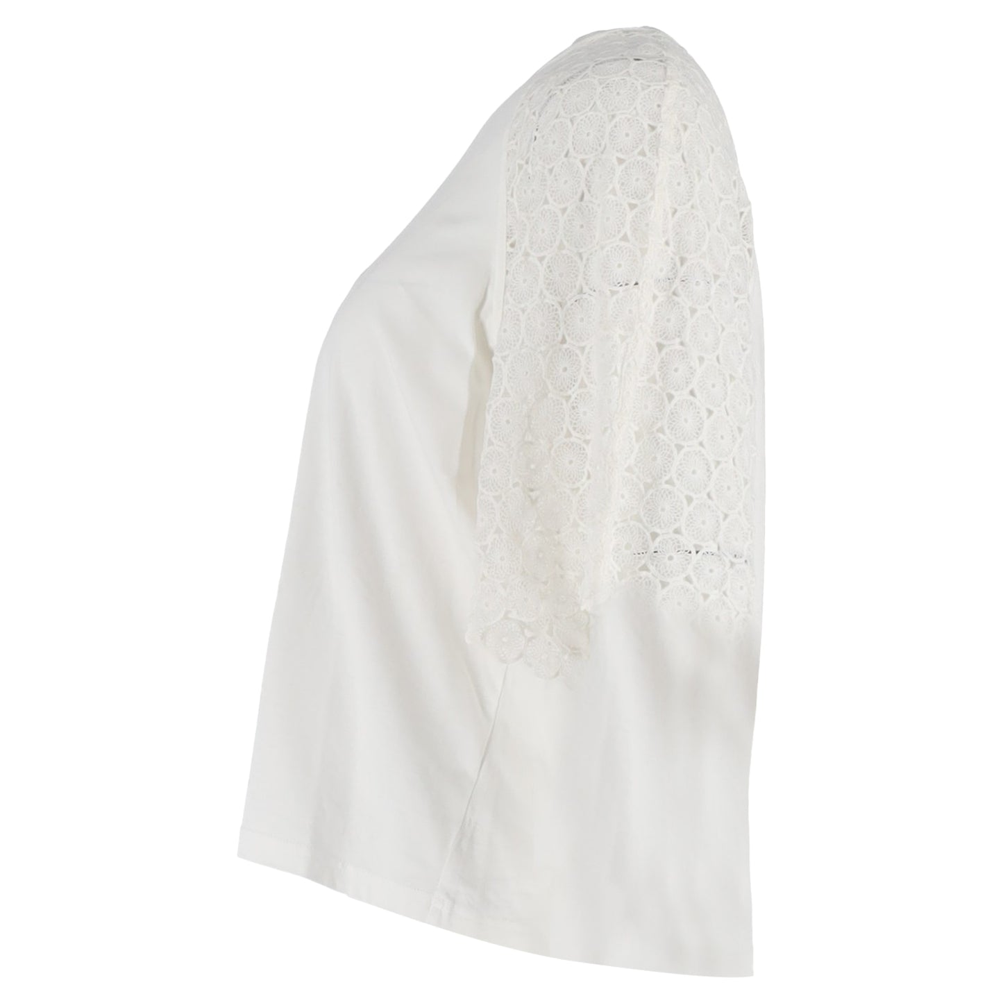 Chloé Lace Sleeve Crewneck T-Shirt