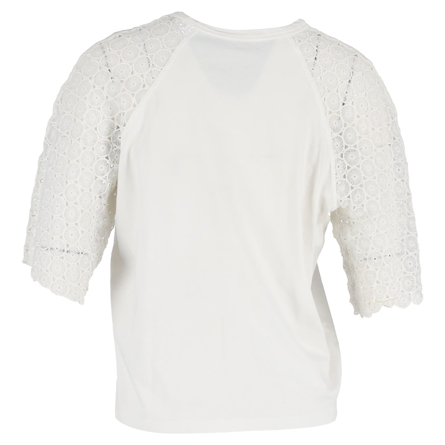 Chloé Lace Sleeve Crewneck T-Shirt