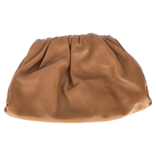 Bottega Veneta brown calfskin leather pouch
