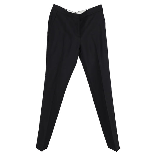 Burberry London Straight-Leg Tailored Trousers in Black Wool