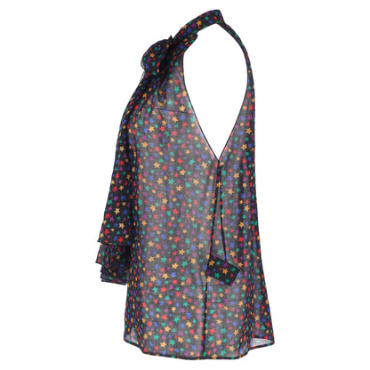 Saint Laurent print bow detail blouse